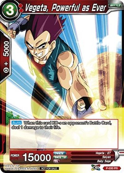 Vegeta, Powerful as Ever